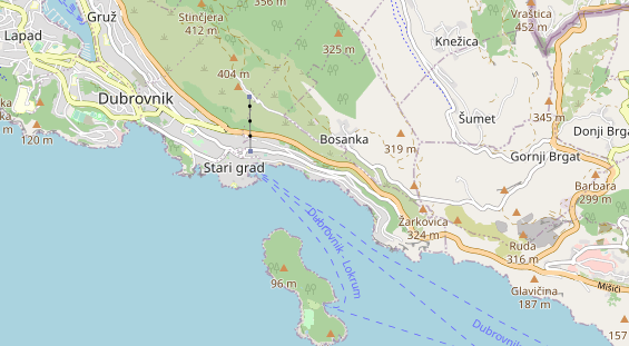 Luxushotel auf Karte