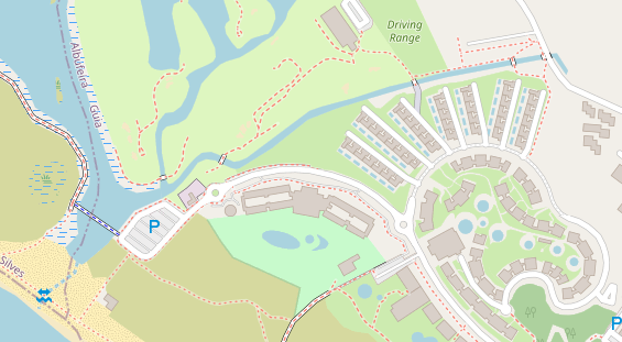 Luxushotel auf Satellitenbild