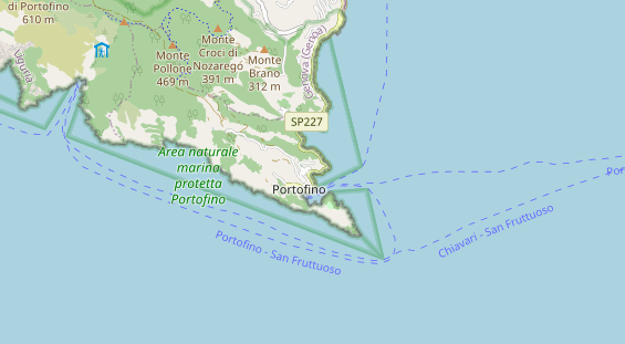 Luxushotel auf Karte