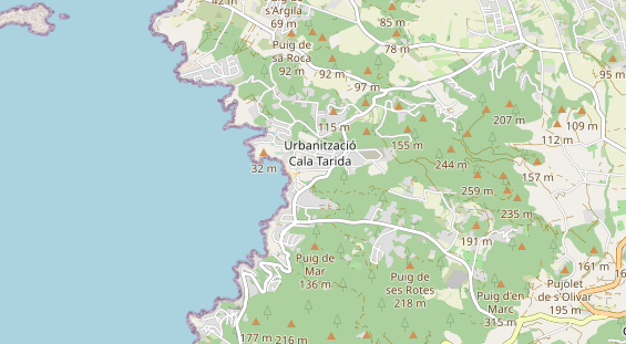 Luxushotel auf Karte