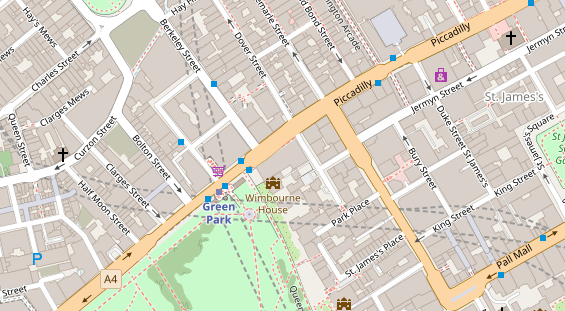 Luxushotel auf Satellitenbild