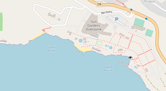 Luxushotel auf Satellitenbild