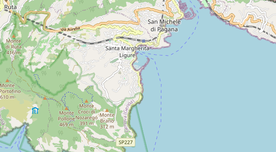 Luxushotel auf Karte