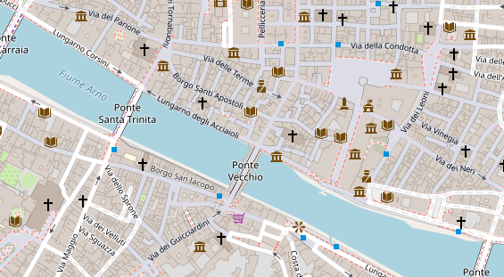 Luxushotel auf Karte