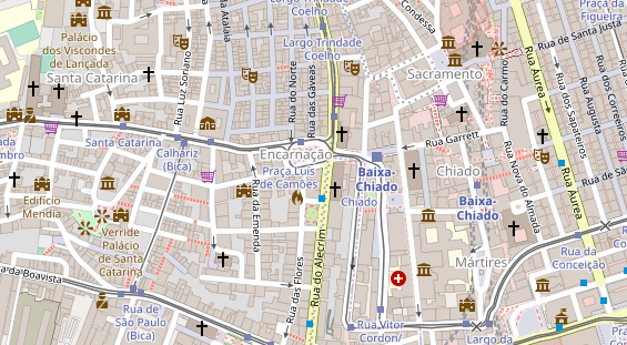 Luxushotel auf Karte