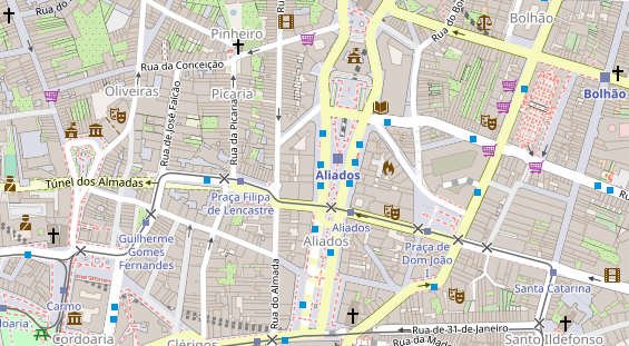 Luxushotel auf Karte