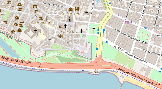 Luxushotel auf Karte