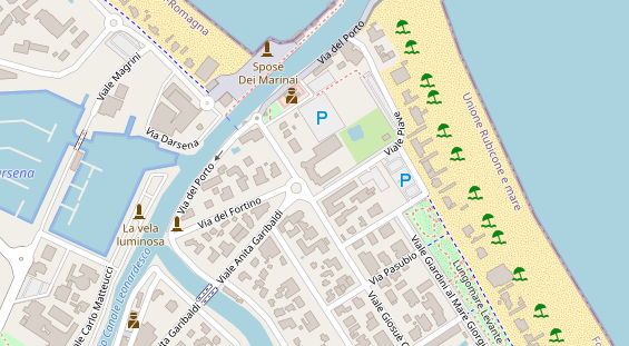 Luxushotel auf Satellitenbild