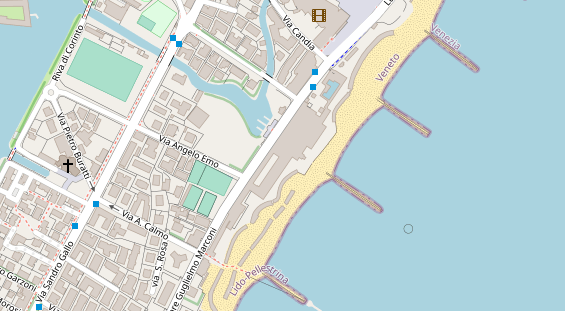 Luxushotel auf Karte