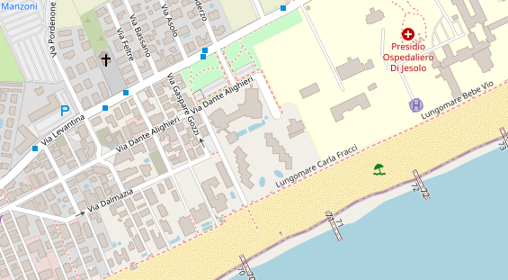 Luxushotel auf Karte