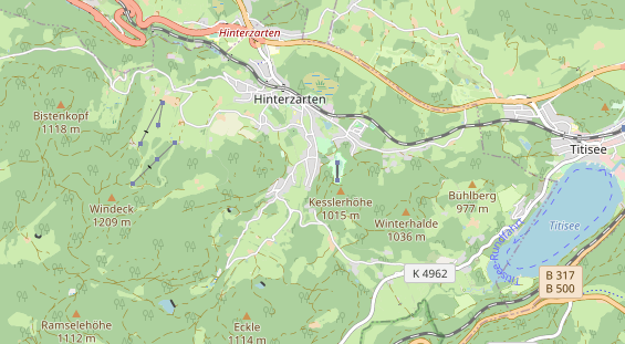 Luxushotel auf Karte