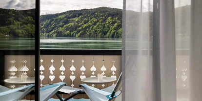 Luxusurlaub - Saunalandschaft: finnische Sauna - Kötzing - Den Millstätter See direkt vom Balkon aus genießen - Seeglück Hotel Forelle