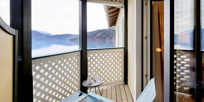 Luxusurlaub - Entfernung zum Strand - Gössering - Blick zum Millstätter See - Seeglück Hotel Forelle