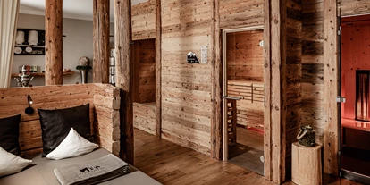 Luxusurlaub - Saunalandschaft: finnische Sauna - Schönberg im Stubaital - Saunalandschaft Südtirol - Panoramahotel Huberhof****s