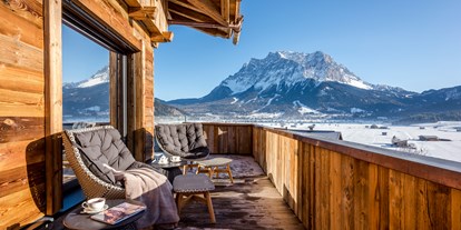 Luxusurlaub - Skilift - Tirol - Aussicht auf die Zugspitze - Hotel Post Lermoos