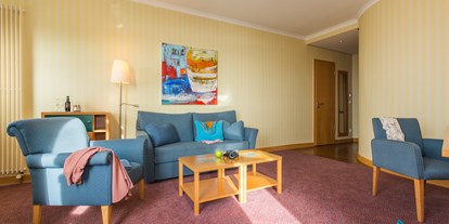 Luxusurlaub - Bettgrößen: Queen Size Bett - Suite - Strand-Hotel Hübner