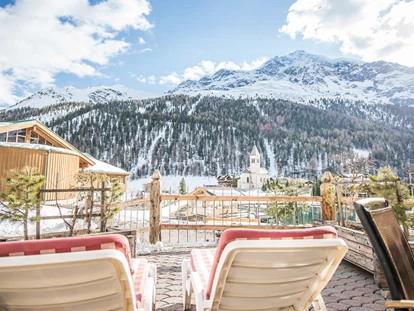 Luxusurlaub - Hunde: erlaubt - Südtirol - Die Sonne auf der Terrasse genießen - Hotel Post Sulden
