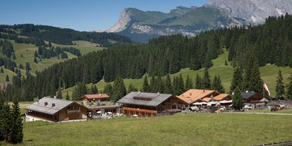 Luxusurlaub - Saunalandschaft: Außensauna - Corvara in Badia - Hotel Tirler - Tirler - Dolomites Living Hotel