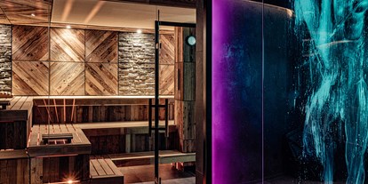 Luxusurlaub - Saunalandschaft: finnische Sauna - Bio-Aromatische Sauna im "ART" Spa Bereich - Alpin Garden Luxury Maison & Spa
