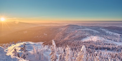 Luxusurlaub - Saunalandschaft: finnische Sauna - Bayerische Wald im Winter - Wellness & Naturresort Reischlhof **** Superior 