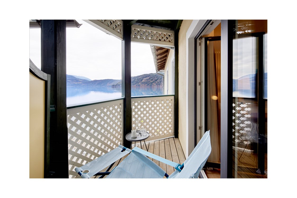 Luxushotel: Blick zum Millstätter See - Seeglück Hotel Forelle