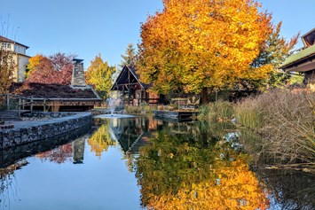 Luxushotel: Herbstatmosphäre am Schlossteich - Wellnesshotel Seeschlösschen - Privat-SPA & Naturresort