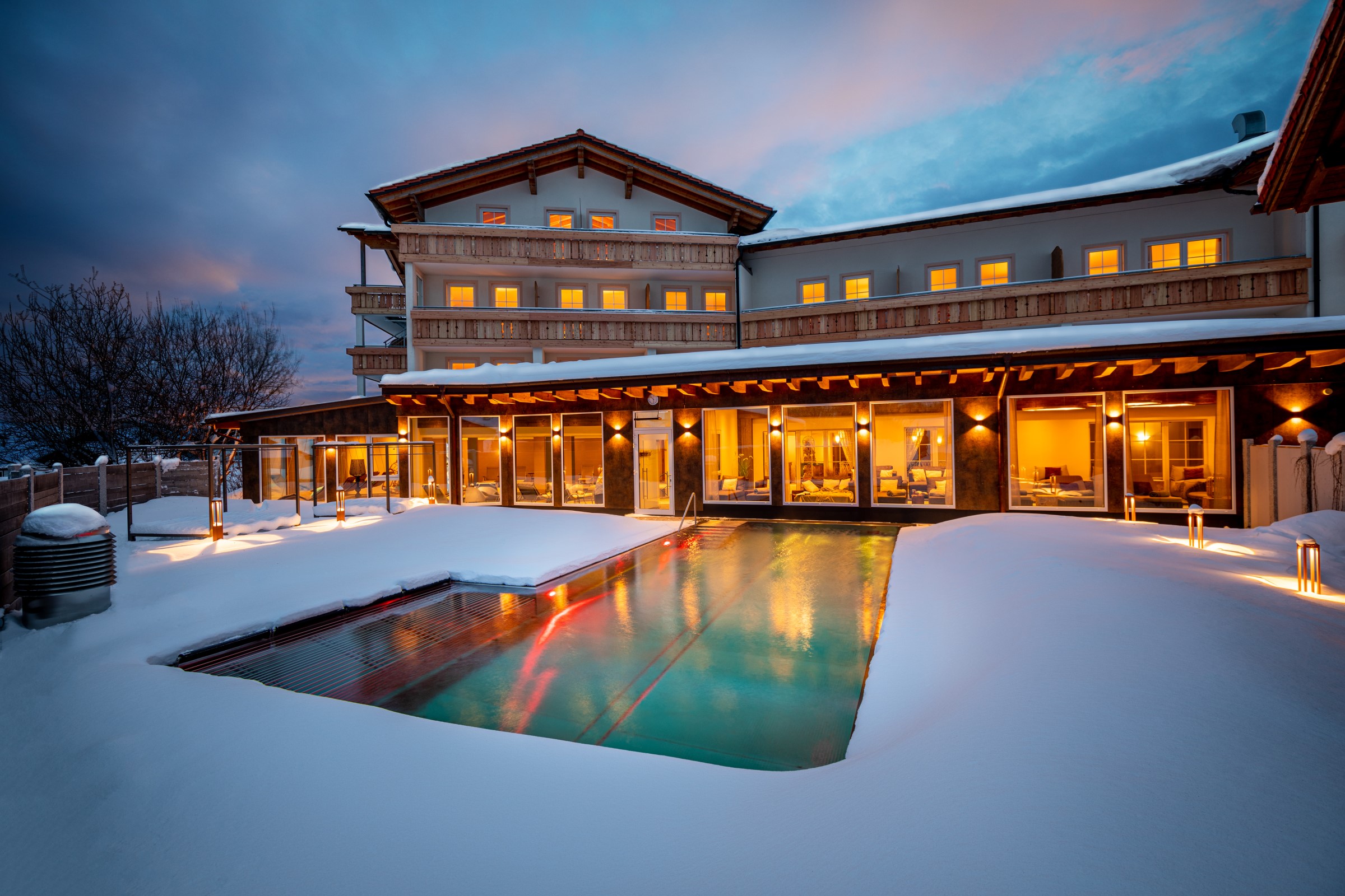 Luxushotel: Romantische Winterstimmung mitten im Allgäu - Hanusel Hof Golf & Wellness Hotel