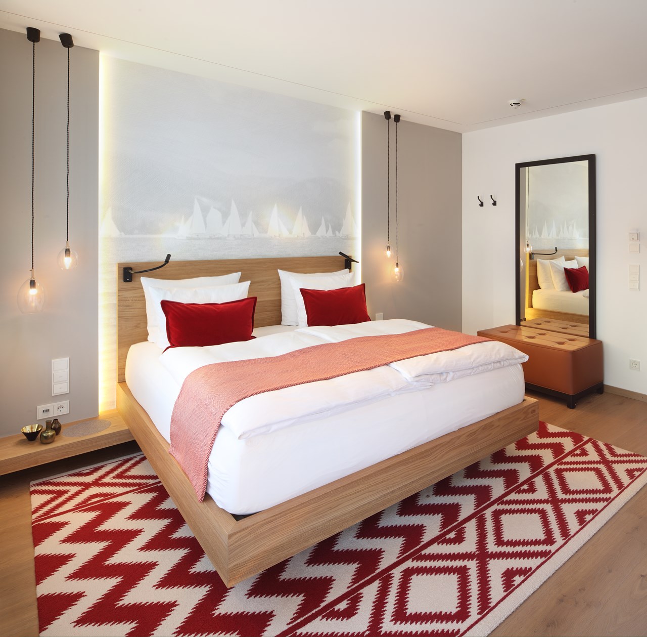 Hotel DAS TEGERNSEE Zimmerkategorien Deluxe Doppelzimmer mit Seeblick | Haus Tegernsee