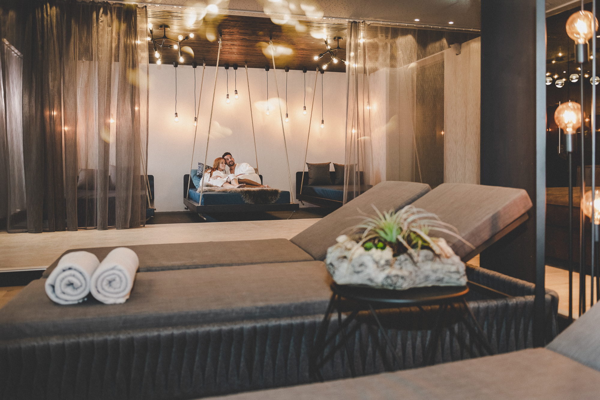 Luxushotel: Ruheraum mit Relaxliegen - Landrefugium Obermüller | 360 ° Glück | 4,5 Sterne