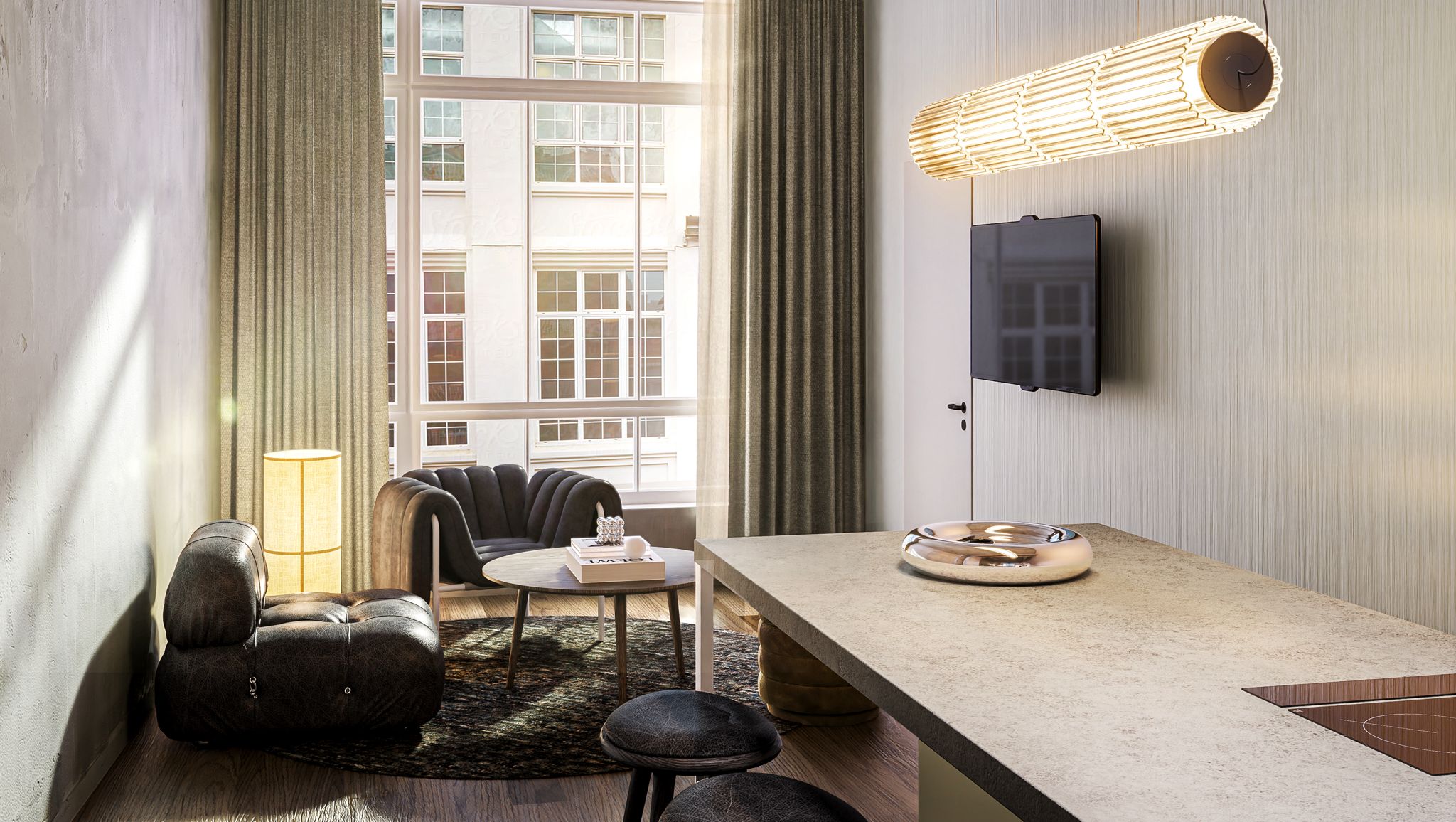 Luxusurlaub - Wien - Einblick in einen room oder loft mit Blick in die Habsburgergasse - rooms by wolfensson