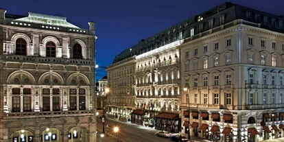 Luxusurlaub - Parkplatz: gebührenpflichtig in Gehweite - Hotel Sacher Wien, Frontansicht - Hotel Sacher Wien