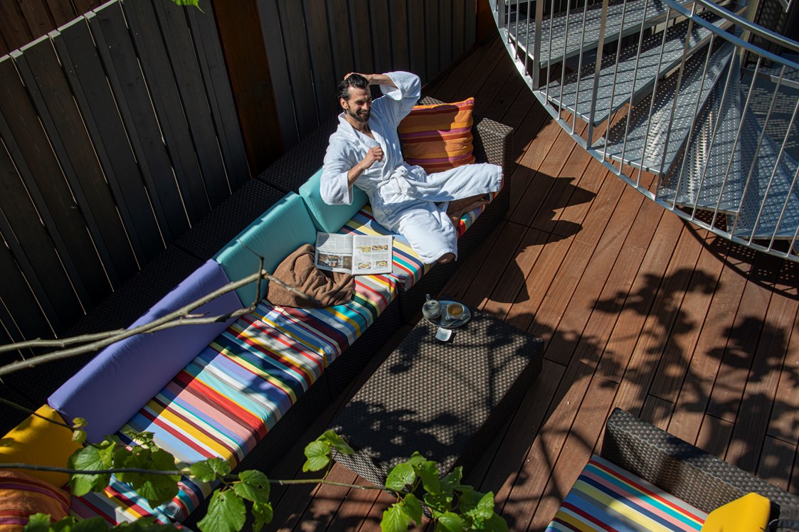 Luxushotel: Lounge im Garten - Cortisen am See