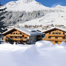 Luxushotel: Fassade Winter - Hotel Gotthard