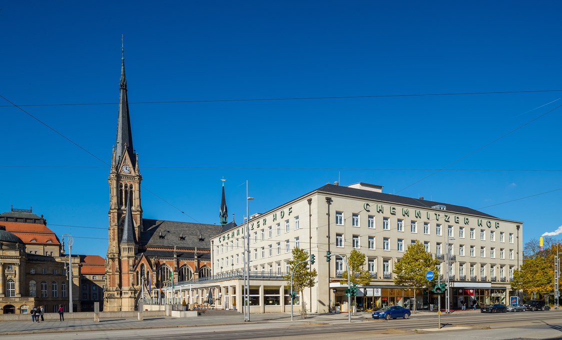 Luxushotel: Außenansicht - Hotel Chemnitzer Hof