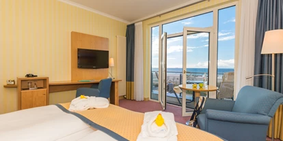 Luxusurlaub - Hotel-Schwerpunkt: Luxus & Familie - Doppelzimmer mit Meerblick - Strand-Hotel Hübner