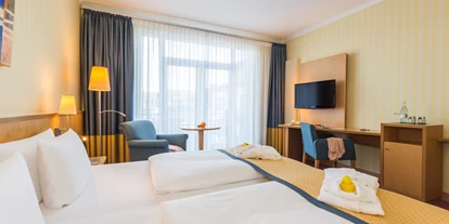 Luxusurlaub - Hotel-Schwerpunkt: Luxus & Familie - Doppelzimmer Landseite - Strand-Hotel Hübner
