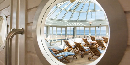 Luxusurlaub - Hotel-Schwerpunkt: Luxus & Familie - Blick vom Saunabereich  - Strand-Hotel Hübner
