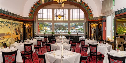 Luxusurlaub - Parkplatz: gebührenpflichtig in Gehweite - Das mehrfach ausgezeichnete Restaurant „Belle Epoque“ - Romantik Jugendstilhotel Bellevue