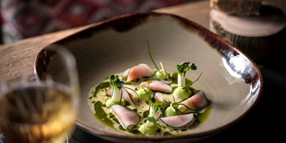 Luxusurlaub - Hotel-Schwerpunkt: Luxus & Sport - Gericht im Restaurant Twist - Valsana Hotel Arosa