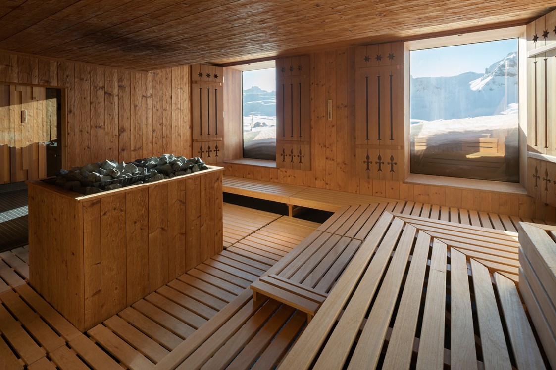 Luxushotel: Spa Finnische Sauna, Winter - Frutt Mountain Resort