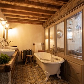 Luxushotel: Hotel de la Ferme Murtoli, Toia suite bathroom - Hotel de la Ferme - Murtoli